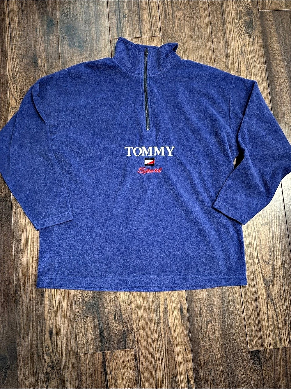 Tommy Hilfiger Blue Quarter-Zip Pullover Like New